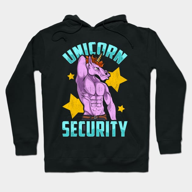 Unicorn Security Funny Costume Police Gifts Security Guard Hoodie by Proficient Tees